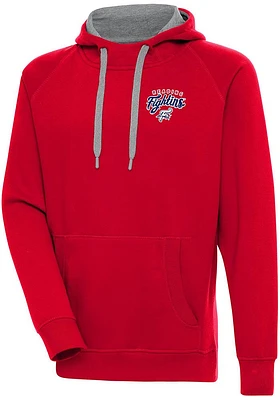 Antigua Reading Fightin Phils Mens Red Victory Long Sleeve Hoodie