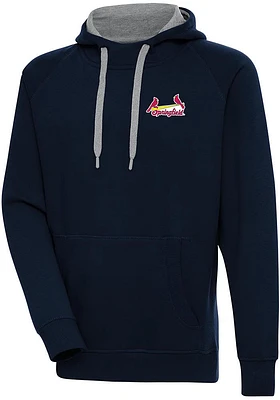 Antigua Springfield Cardinals Mens Navy Blue Victory Long Sleeve Hoodie