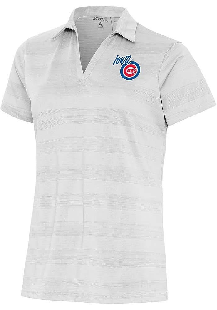 Antigua Iowa Cubs Womens Compass Short Sleeve Polo Shirt