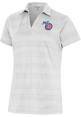 Antigua Iowa Cubs Womens Compass Short Sleeve Polo Shirt