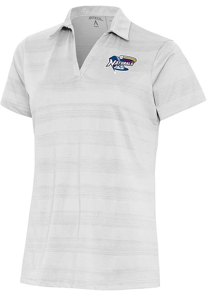 Antigua Womens White Compass Short Sleeve Polo Shirt