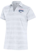 Antigua Reading Fightin Phils Womens White Compass Short Sleeve Polo Shirt
