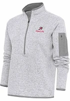 Antigua Arkansas Travelers Womens Grey Fortune Qtr Zip