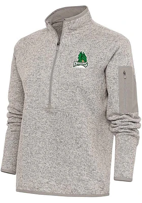 Antigua Dayton Dragons Womens Oatmeal Fortune Qtr Zip
