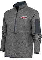 Antigua Lansing Lugnuts Womens Grey Fortune Qtr Zip