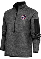 Antigua Louisville Bats Womens Black Fortune Qtr Zip