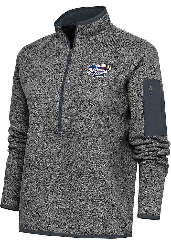 Antigua Womens Grey Fortune Qtr Zip