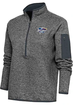 Antigua Womens Grey Fortune Qtr Zip