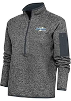 Antigua Omaha Storm Chasers Womens Grey Fortune Qtr Zip