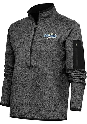 Antigua Omaha Storm Chasers Womens Black Fortune Qtr Zip