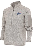 Antigua Reading Fightin Phils Womens Oatmeal Fortune Qtr Zip