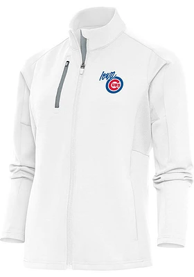 Antigua Iowa Cubs Womens White Generation Light Weight Jacket