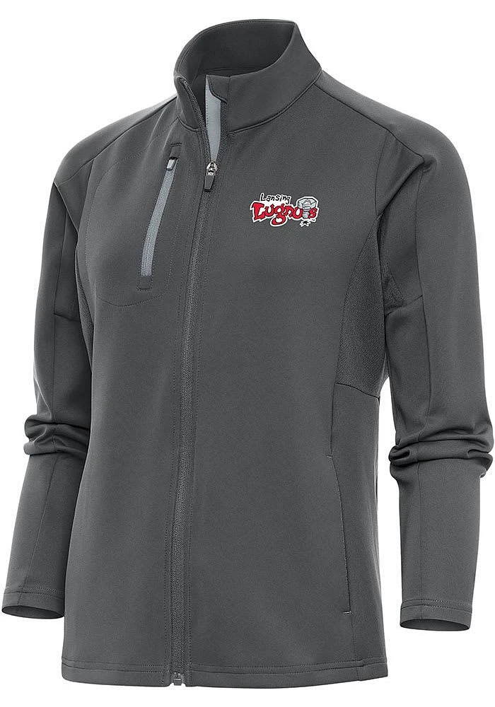 Antigua Lansing Lugnuts Womens Grey Generation Light Weight Jacket