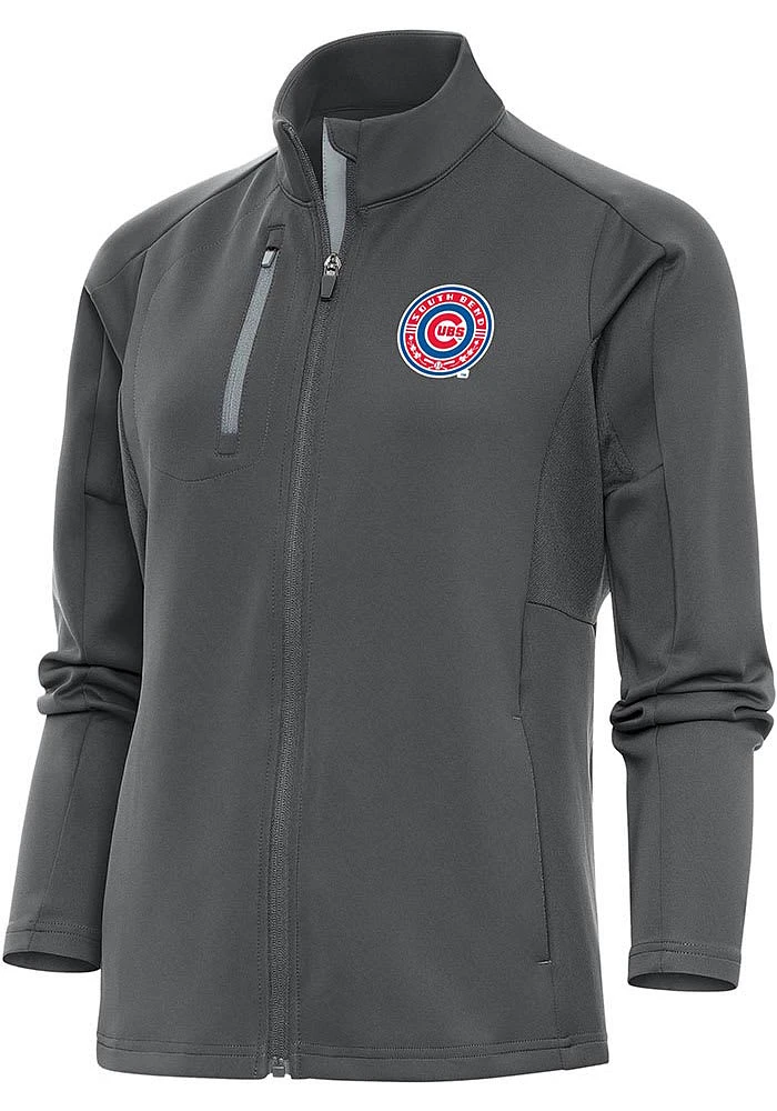 Antigua South Bend Cubs Womens Grey Generation Light Weight Jacket