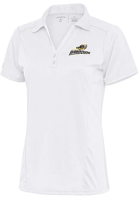 Antigua Akron RubberDucks Womens Tribute Short Sleeve Polo Shirt