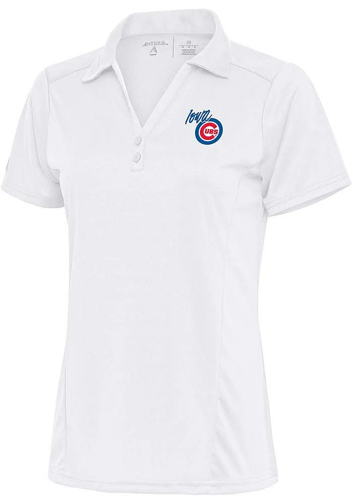 Antigua Iowa Cubs Womens Tribute Short Sleeve Polo Shirt