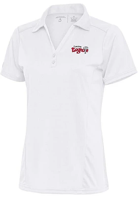 Antigua Lansing Lugnuts Womens Tribute Short Sleeve Polo Shirt