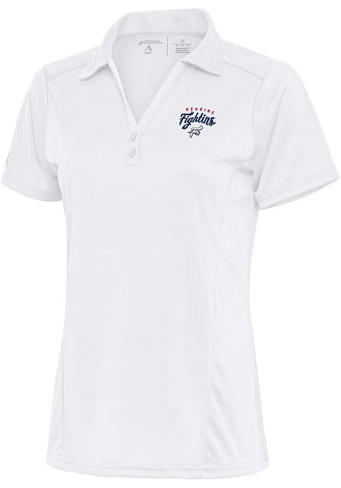 Antigua Reading Fightin Phils Womens Tribute Short Sleeve Polo Shirt