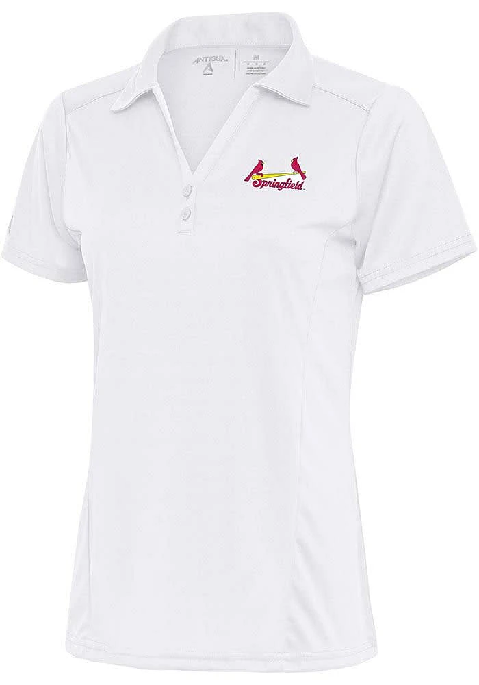 Antigua Springfield Cardinals Womens Tribute Short Sleeve Polo Shirt