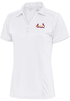 Antigua Springfield Cardinals Womens Tribute Short Sleeve Polo Shirt