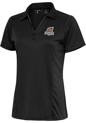 Antigua Toledo Mud Hens Womens Grey Tribute Short Sleeve Polo Shirt