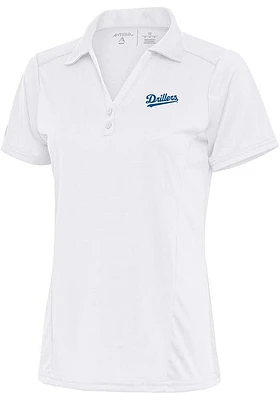 Antigua Tulsa Drillers Womens Tribute Short Sleeve Polo Shirt