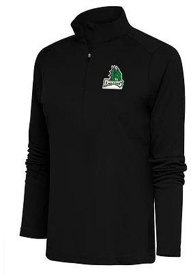 Antigua Dayton Dragons Womens Black Tribute Qtr Zip Pullover