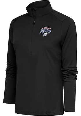 Antigua Reading Fightin Phils Womens Grey Tribute Qtr Zip Pullover