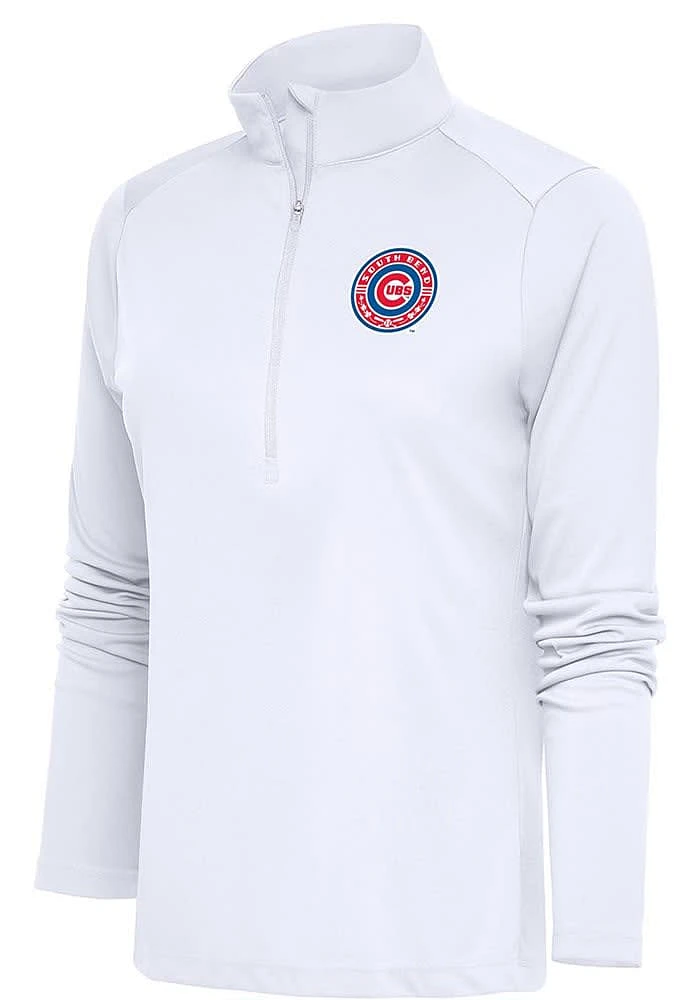 Antigua South Bend Cubs Womens Tribute Qtr Zip Pullover