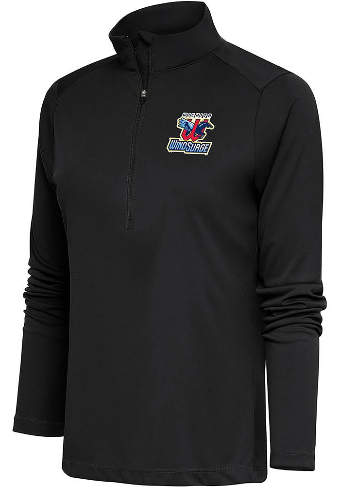 Antigua Wichita Wind Surge Womens Grey Tribute Qtr Zip Pullover