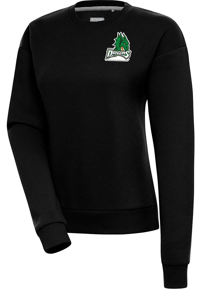 Antigua Dayton Dragons Womens Black Victory Crew Sweatshirt