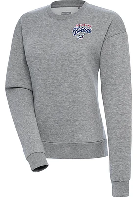 Antigua Reading Fightin Phils Womens Grey Victory Crew Sweatshirt
