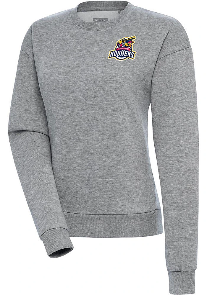 Antigua Toledo Mud Hens Womens Grey Victory Crew Sweatshirt