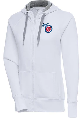 Antigua Iowa Cubs Womens Victory Long Sleeve Full Zip Jacket