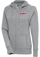Antigua Lansing Lugnuts Womens Grey Victory Long Sleeve Full Zip Jacket
