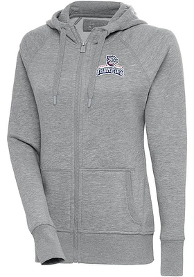 Antigua Lehigh Valley Ironpigs Womens Grey Victory Long Sleeve Full Zip Jacket