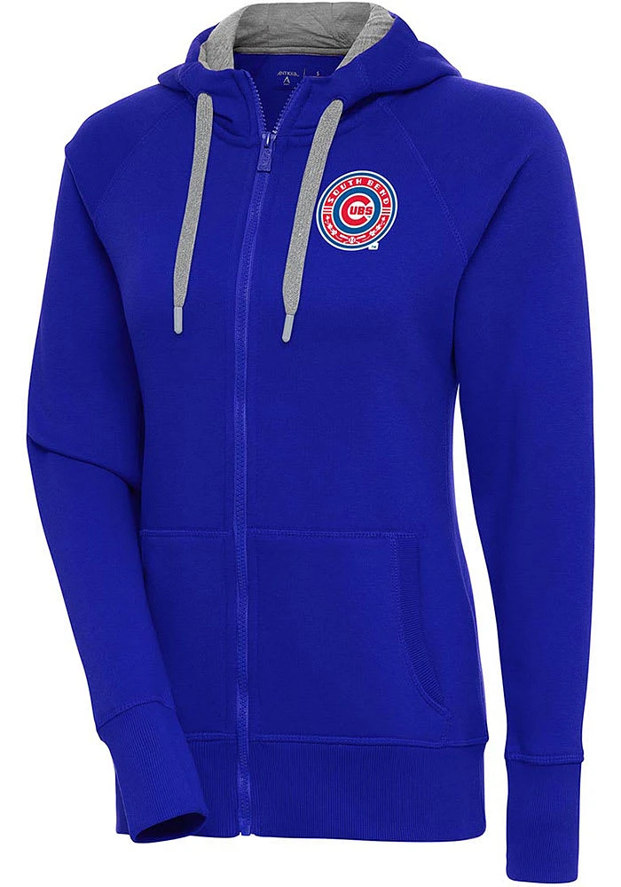 Antigua South Bend Cubs Womens Victory Long Sleeve Full Zip Jacket