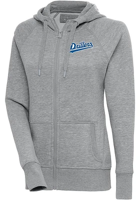 Antigua Tulsa Drillers Womens Victory Long Sleeve Full Zip Jacket