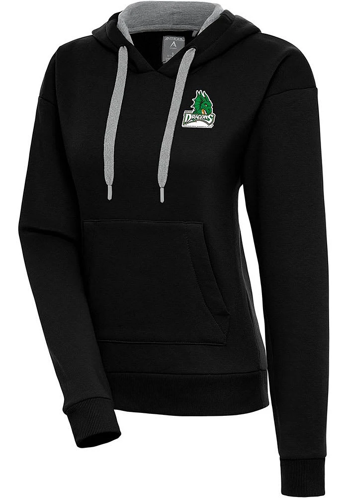 Antigua Dayton Dragons Womens Black Victory Hooded Sweatshirt