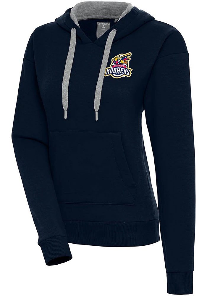 Antigua Toledo Mud Hens Womens Navy Blue Victory Hooded Sweatshirt
