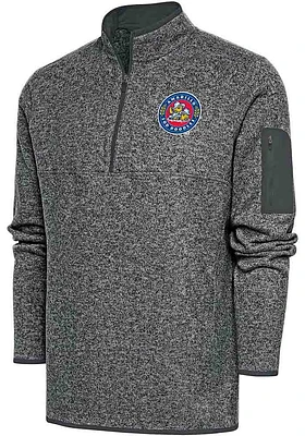 Antigua Amarillo Sod Poodles Mens Fortune Long Sleeve Qtr Zip Fashion Pullover