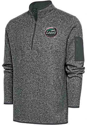 Antigua Great Lakes Loons Mens Fortune Long Sleeve Qtr Zip Fashion Pullover