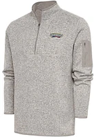 Antigua Harrisburg Senators Mens Oatmeal Fortune Long Sleeve Qtr Zip Fashion Pullover