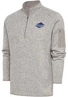 Antigua San Antonio Missions Mens Oatmeal Fortune Long Sleeve Qtr Zip Fashion Pullover