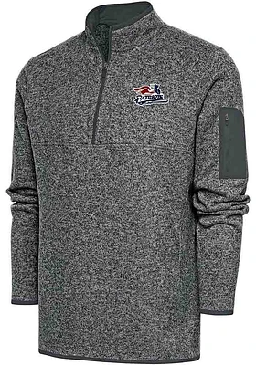 Antigua Somerset Patriots Mens Fortune Long Sleeve Qtr Zip Fashion Pullover