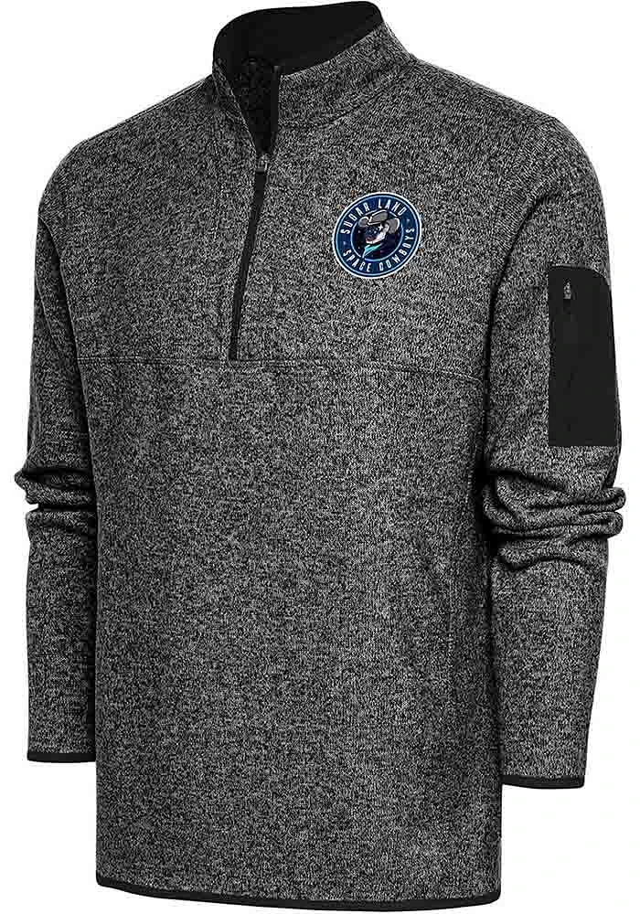 Antigua Sugar Land Space Cowboys Mens Fortune Long Sleeve Qtr Zip Fashion Pullover