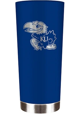 Kansas Jayhawks 18 oz Powder Coated Roadie Stainless Steel Tumbler - Red