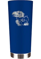 Kansas Jayhawks 18 oz Powder Coated Roadie Stainless Steel Tumbler - Red