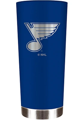 St Louis Blues 18 oz Powder Coated Roadie Stainless Steel Tumbler - Blue