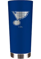 St Louis Blues 18 oz Powder Coated Roadie Stainless Steel Tumbler - Blue